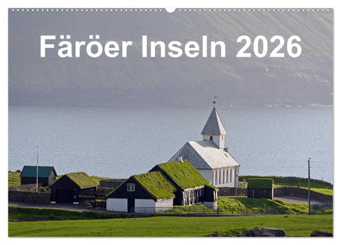 Färöer Inseln 2026 (Wandkalender 2026 DIN A2 quer), CALVENDO Monatskalender