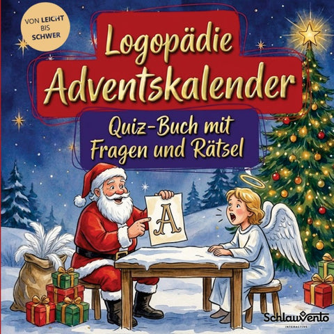 Logopädie-Adventskalender: Quiz-Buch mit Fragen und Rätsel