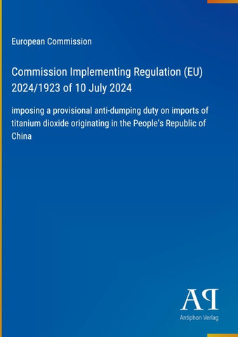 Commission Implementing Regulation (EU) 2024/1923 of 10 July 2024