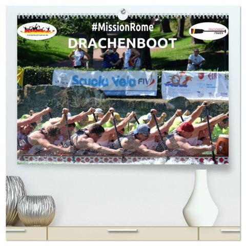 Drachenboot - MissionRome (hochwertiger Premium Wandkalender 2027 DIN A2 quer), Kunstdruck in Hochglanz