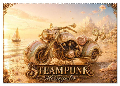 STEAMPUNK Motorcycles (Wandkalender 2027 DIN A2 quer), CALVENDO Monatskalender