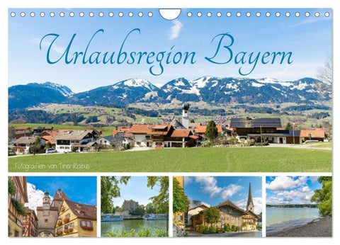 Urlaubsregion Bayern (Wandkalender 2027 DIN A4 quer), CALVENDO Monatskalender