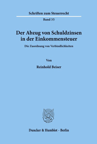 Der Abzug von Schuldzinsen in der Einkommensteuer.