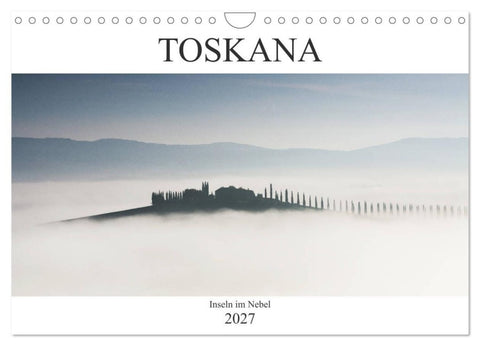 Toskana - Inseln im Nebel (Wandkalender 2027 DIN A4 quer), CALVENDO Monatskalender