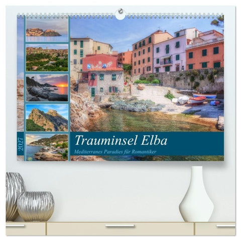 Trauminsel Elba: Mediterranes Paradies für Romantiker (hochwertiger Premium Wandkalender 2027 DIN A2 quer), Kunstdruck in Hochglanz