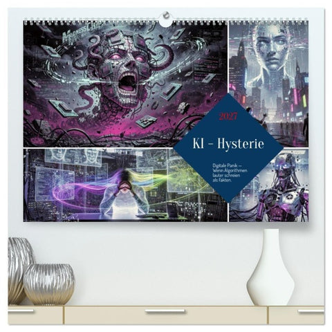 KI - Hysterie (hochwertiger Premium Wandkalender 2027 DIN A2 quer), Kunstdruck in Hochglanz