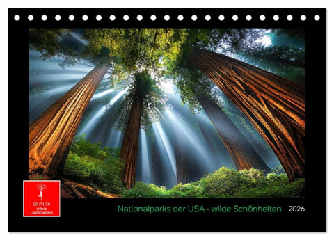 Nationalparks der USA - wilde Schönheiten (Tischkalender 2026 DIN A5 quer), CALVENDO Monatskalender