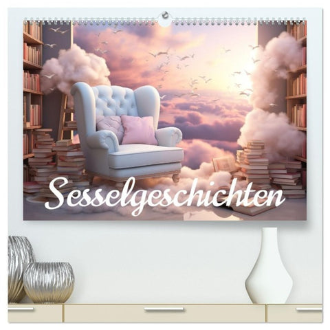 Sesselgeschichten (hochwertiger Premium Wandkalender 2027 DIN A2 quer), Kunstdruck in Hochglanz