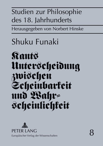 Kants Unterscheidung zwischen Scheinbarkeit und Wahrscheinlichkeit