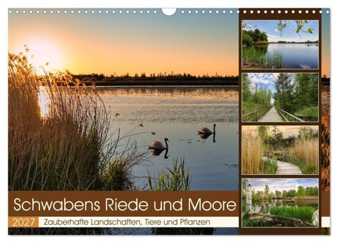 Schwabens Riede und Moore (Wandkalender 2027 DIN A3 quer), CALVENDO Monatskalender