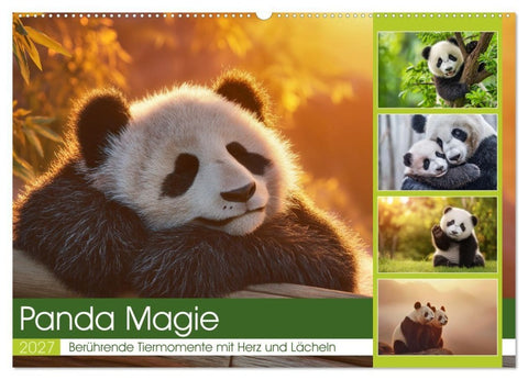 Panda Magie (Wandkalender 2027 DIN A2 quer), CALVENDO Monatskalender
