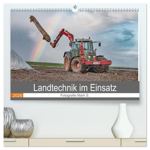 Landtechnik im Einsatz (hochwertiger Premium Wandkalender 2026 DIN A2 quer), Kunstdruck in Hochglanz