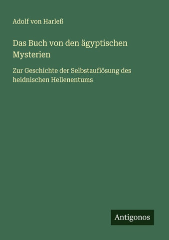 Das Buch von den ägyptischen Mysterien