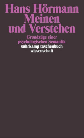 Meinen und Verstehen