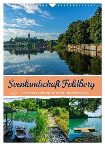 Seenlandschaft Feldberg (Wandkalender 2027 DIN A3 hoch), CALVENDO Monatskalender