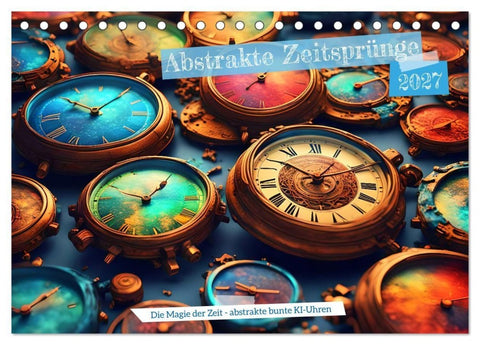 Abstrakte Zeitsprünge (Tischkalender 2027 DIN A5 quer), CALVENDO Monatskalender