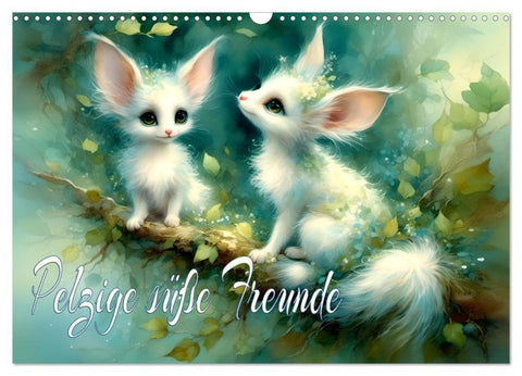 Pelzige süße Freunde (Wandkalender 2027 DIN A3 quer), CALVENDO Monatskalender