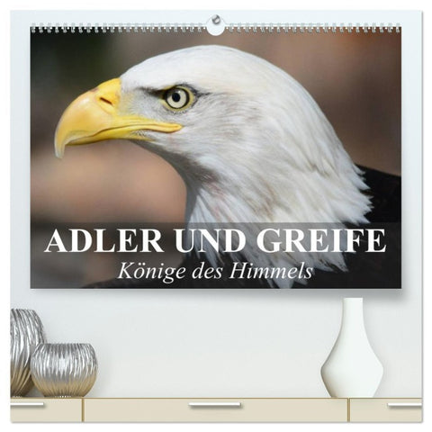 Adler und Greife - Könige des Himmels (hochwertiger Premium Wandkalender 2026 DIN A2 quer), Kunstdruck in Hochglanz