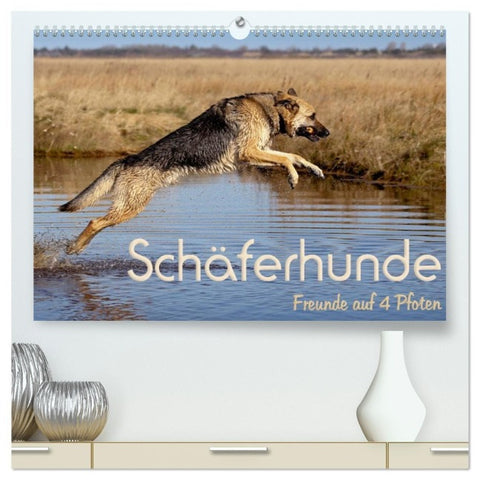 Schäferhunde - Freunde auf 4 Pfoten (hochwertiger Premium Wandkalender 2027 DIN A2 quer), Kunstdruck in Hochglanz