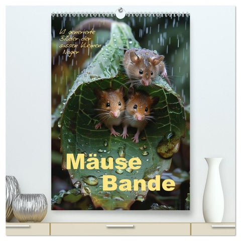 Mäusebande (hochwertiger Premium Wandkalender 2027 DIN A2 hoch), Kunstdruck in Hochglanz