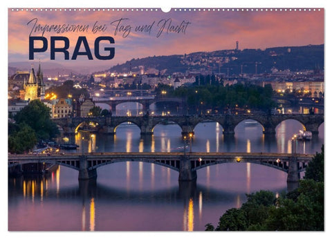 PRAG Impressionen bei Tag und Nacht (Wandkalender 2027 DIN A2 quer), CALVENDO Monatskalender
