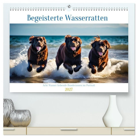 Begeisterte Wasserratten (hochwertiger Premium Wandkalender 2027 DIN A2 quer), Kunstdruck in Hochglanz