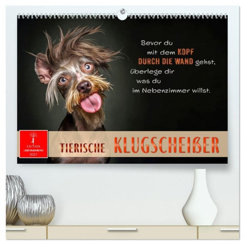 Tierische Klugscheißer (hochwertiger Premium Wandkalender 2027 DIN A2 quer), Kunstdruck in Hochglanz