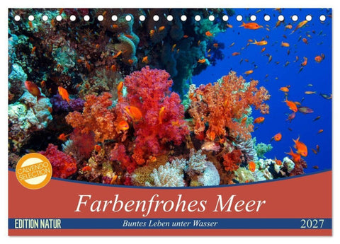 Farbenfrohes Meer (Tischkalender 2027 DIN A5 quer), CALVENDO Monatskalender