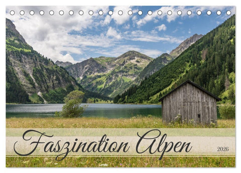 Faszination Alpen (Tischkalender 2026 DIN A5 quer), CALVENDO Monatskalender