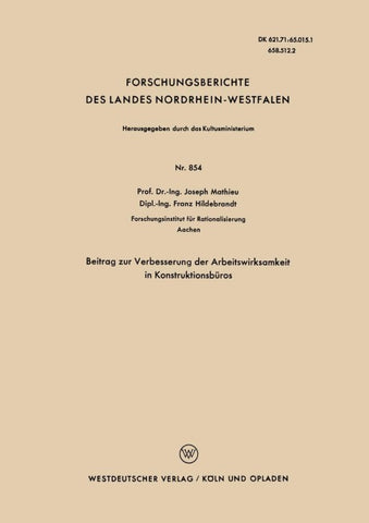 Beitrag zur Verbesserung der Arbeitswirksamkeit in Konstruktionsbüros