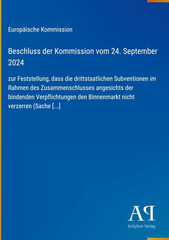 Beschluss der Kommission vom 24. September 2024