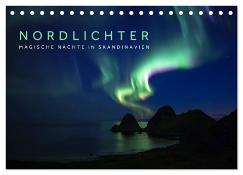 Nordlichter - Magische Nächte in Skandinavien (Tischkalender 2027 DIN A5 quer), CALVENDO Monatskalender