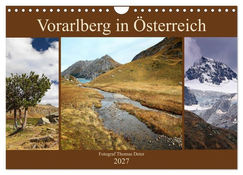 Vorarlberg in Österreich (Wandkalender 2027 DIN A4 quer), CALVENDO Monatskalender