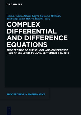Complex Differential and Difference Equations