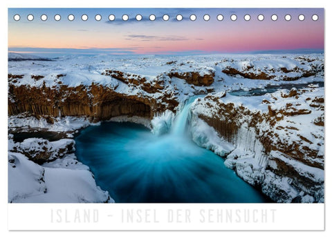 Island - Insel der Sehnsucht (Tischkalender 2026 DIN A5 quer), CALVENDO Monatskalender
