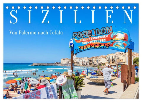 Sizilien - Von Palermo nach Cefalù (Tischkalender 2027 DIN A5 quer), CALVENDO Monatskalender