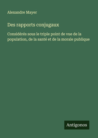 Des rapports conjugaux