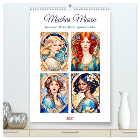 Muchas Musen (hochwertiger Premium Wandkalender 2027 DIN A2 hoch), Kunstdruck in Hochglanz