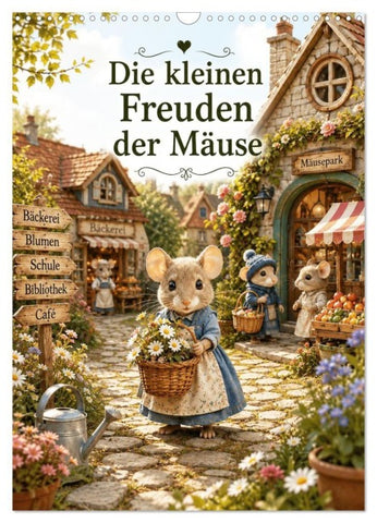 Die kleinen Freuden der Mäuse (Wandkalender 2027 DIN A3 hoch), CALVENDO Monatskalender
