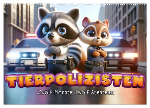Tierpolizisten - Zwölf Monate, zwölf Abenteuer (Wandkalender 2026 DIN A2 quer), CALVENDO Monatskalender