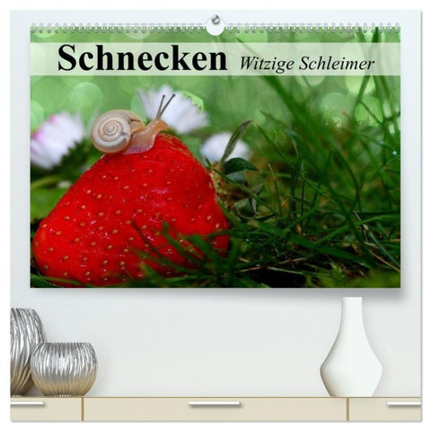 Schnecken. Witzige Schleimer (hochwertiger Premium Wandkalender 2026 DIN A2 quer), Kunstdruck in Hochglanz