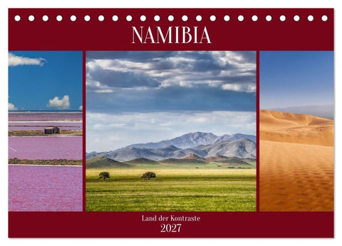 Namibia - Land der Kontraste (Tischkalender 2027 DIN A5 quer), CALVENDO Monatskalender