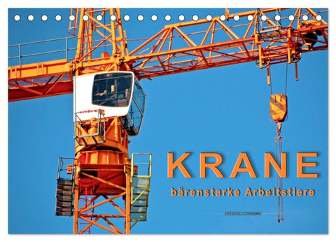 Krane - bärenstarke Arbeitstiere (Tischkalender 2026 DIN A5 quer), CALVENDO Monatskalender