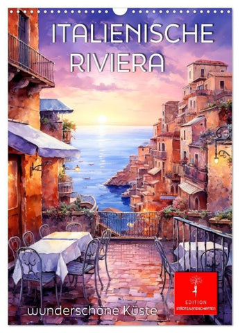 Italienische Riviera - wunderschöne Küste (Wandkalender 2027 DIN A3 hoch), CALVENDO Monatskalender