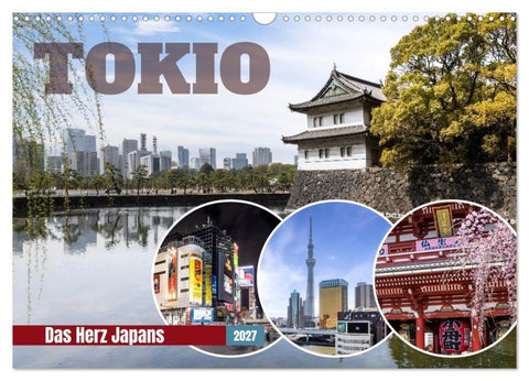 Tokio - Das Herz Japans (Wandkalender 2027 DIN A3 quer), CALVENDO Monatskalender