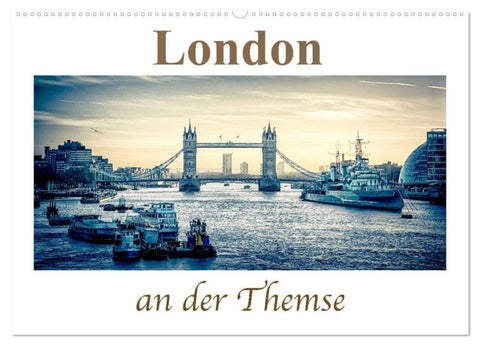 London an der Themse (Wandkalender 2026 DIN A2 quer), CALVENDO Monatskalender
