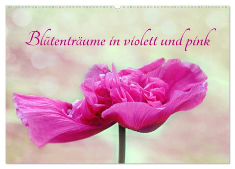 Blütenträume in violett und pink (Wandkalender 2026 DIN A2 quer), CALVENDO Monatskalender