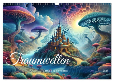 Traumwelten Surreale Landschaften (Wandkalender 2027 DIN A3 quer), CALVENDO Monatskalender