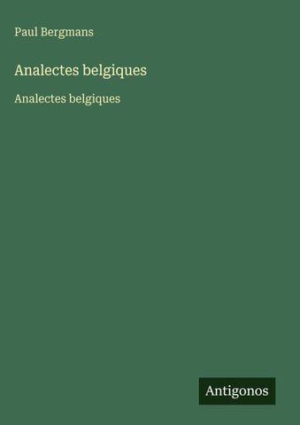 Analectes belgiques