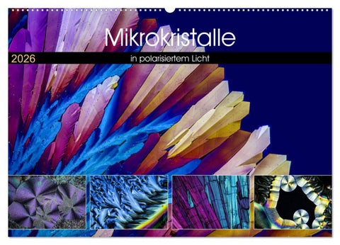 Mikrokristalle in polarisiertem Licht (Wandkalender 2026 DIN A2 quer), CALVENDO Monatskalender